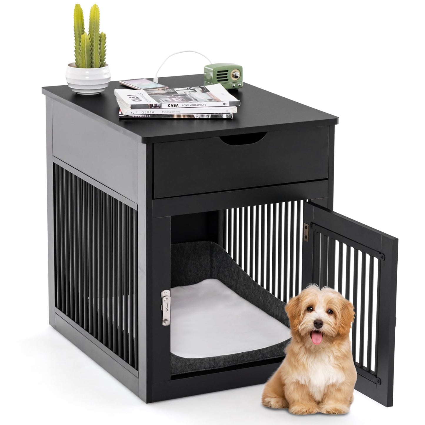 Luxury Furniture Style Dog Crate End Table