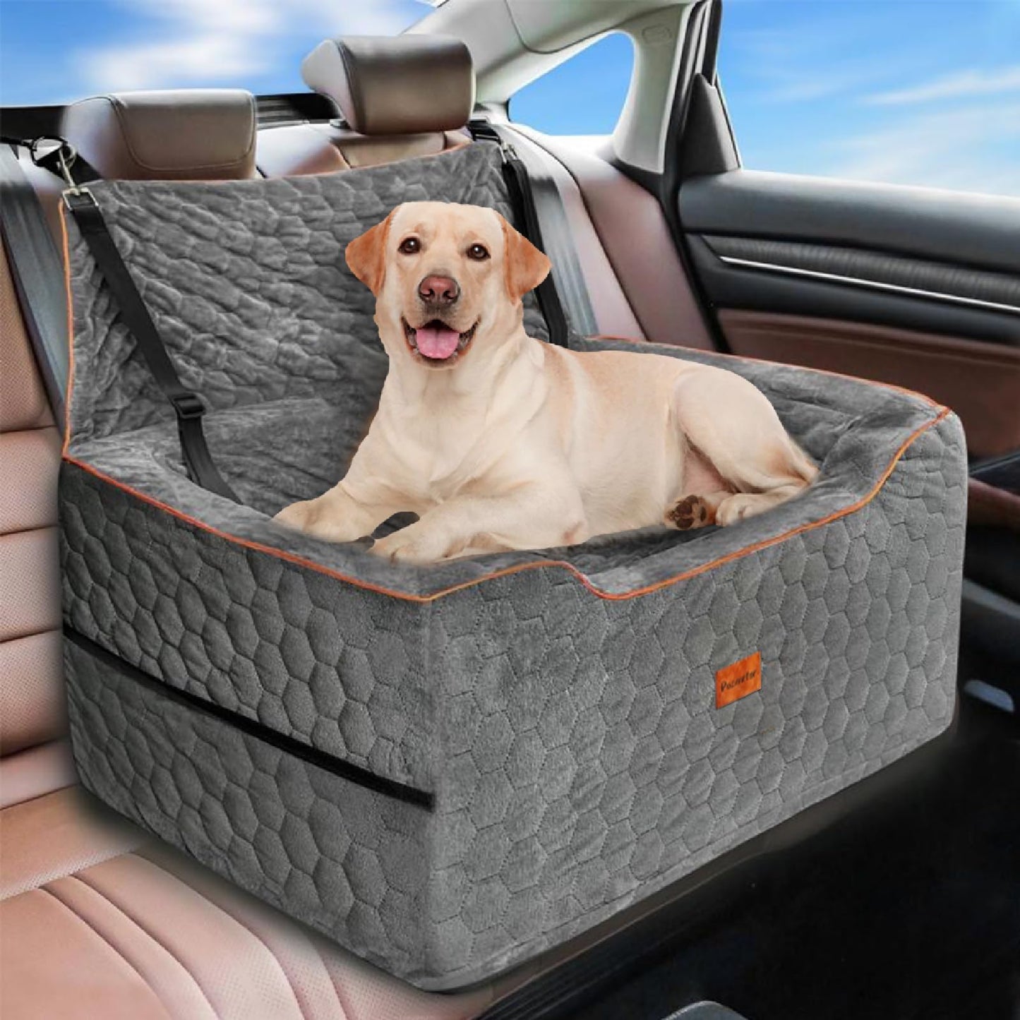 Luxury Quilted Dog Car Booster Seat