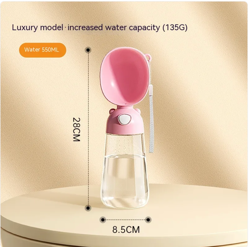 2-in-1 Portable Dog Water Bottle & Food Dispenser