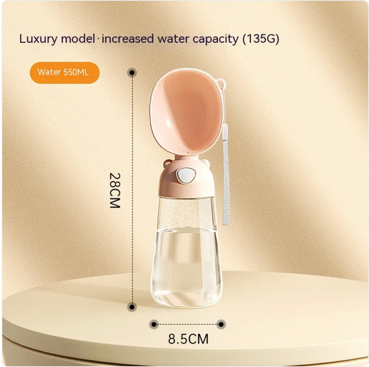 2-in-1 Portable Dog Water Bottle & Food Dispenser